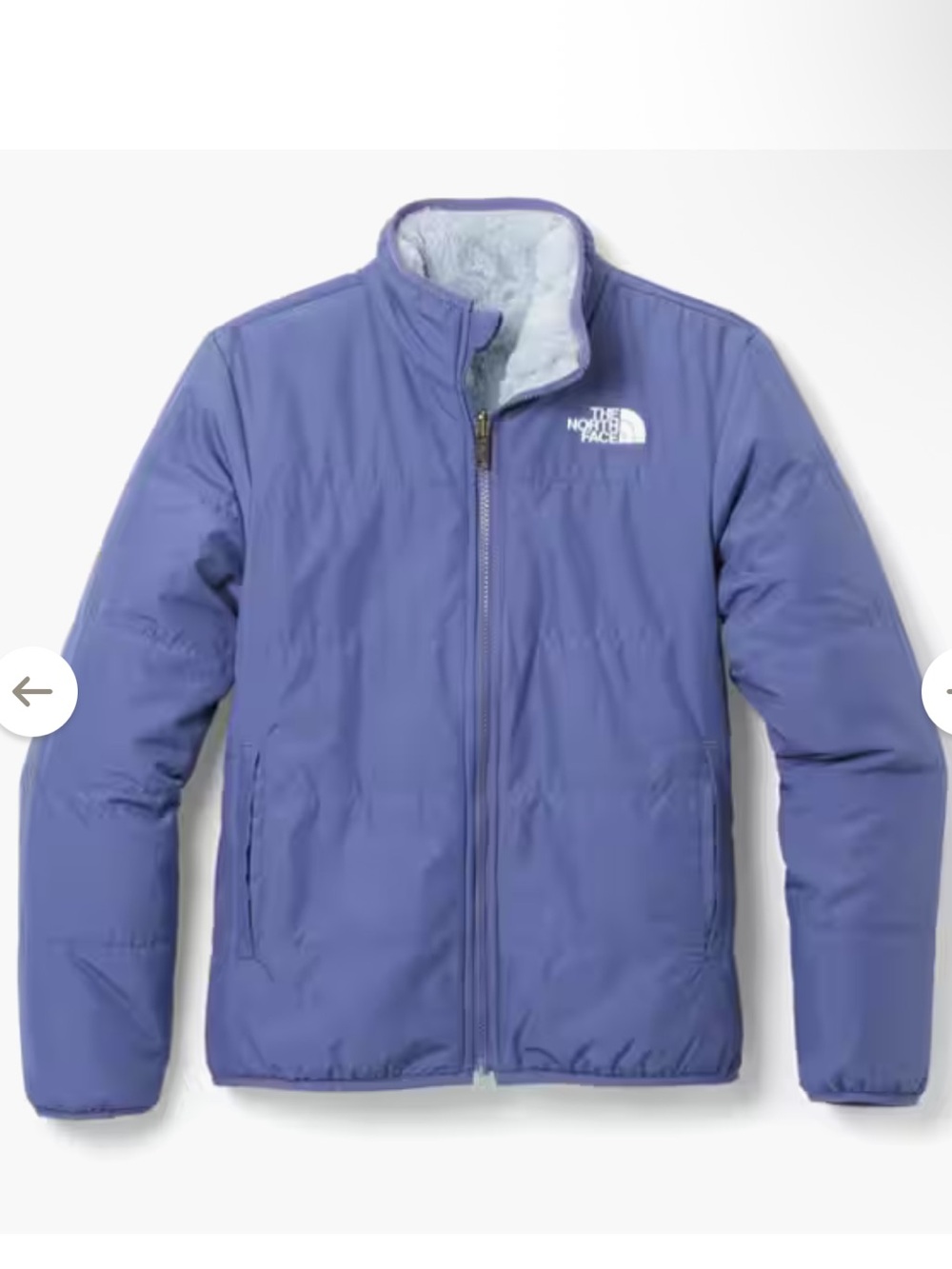 The North Face Girls' Puffer Jacket — Lavender Purple reversible!!! Large